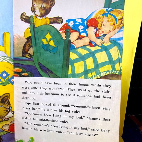 THE THREE BEARS VTG 1949 CLASSIC STORYBOOK WHITMAN GREAT COLORED ILLUSTRATIONS - Picture 6 of 16